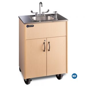 Premier S1 Portable Hot Water Handwashing Sink with Laminate Cabinet and Single Stainless Basin