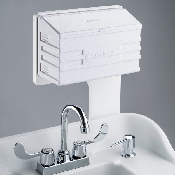 Wall Mounted M-Fold Paper Towel Dispenser (White ABS)