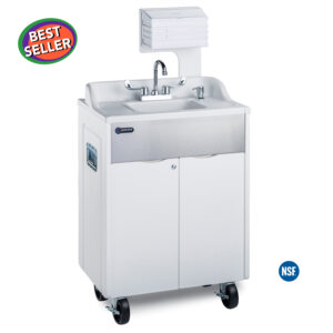 Outdoor and Indoor Use Portable Handwashing Sink with HDPE Plastic and Stainless Cabinet and Basin
